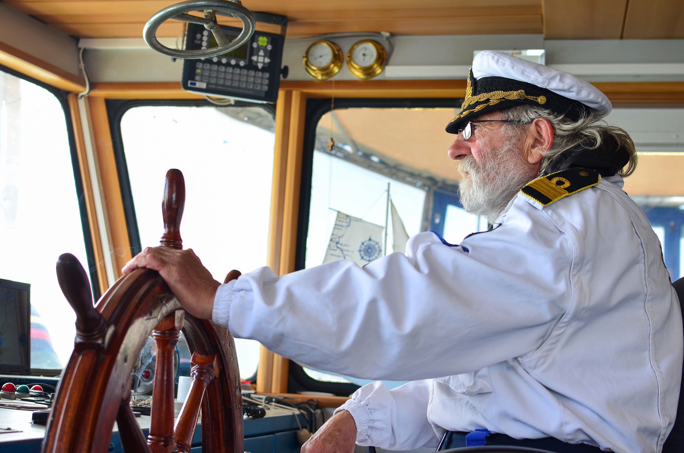 Captain at the helm